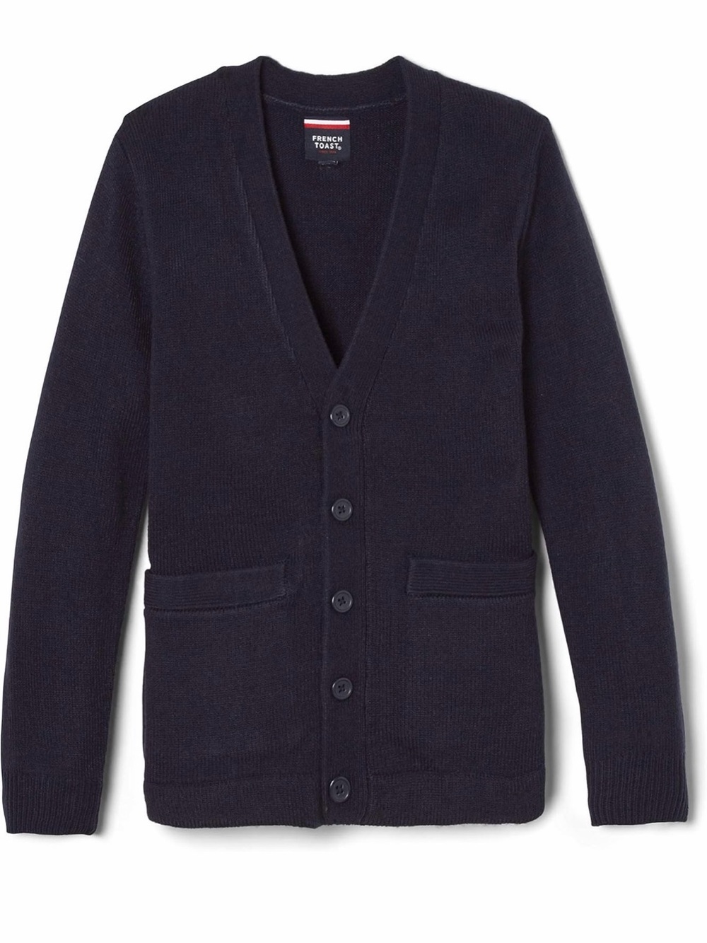 Kids Navy Button-Up V-Neck Cardigan